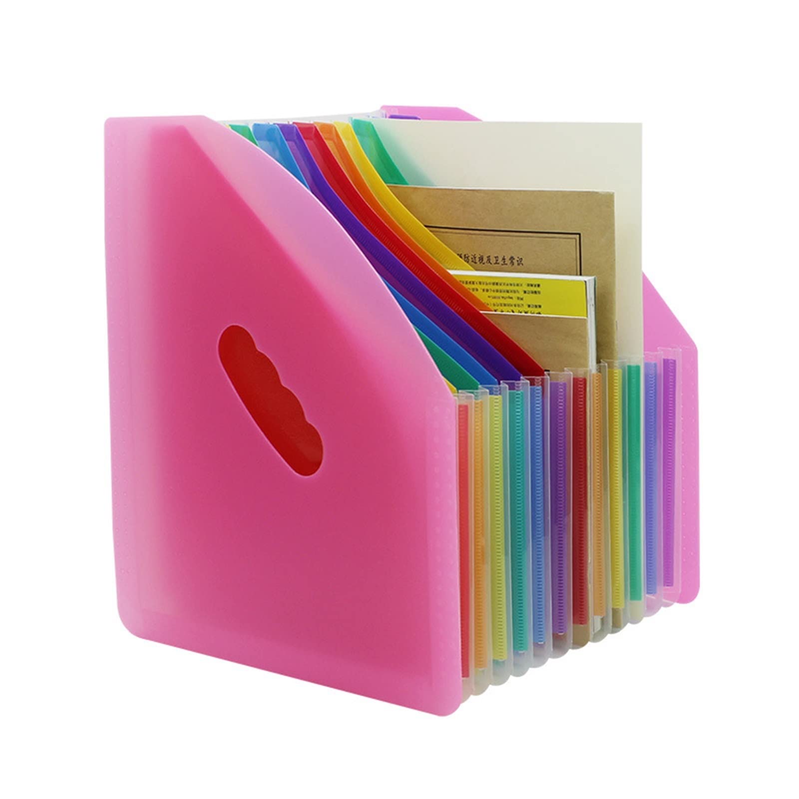 Carpeta archivadora expansible, Organizador con Bolsa Protectora for Documentos, Transparente, Paquete de 2