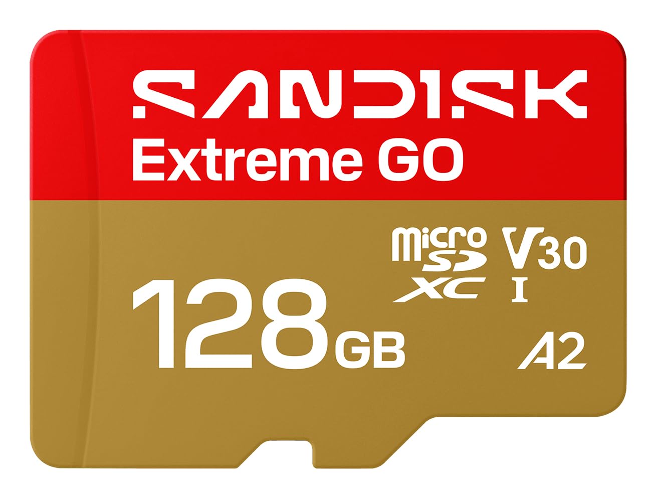 SANDISK Tarjeta microSDXC UHS-​I Extreme GO de 128 GB, video UHD 5K y 4K, lectura de 240 MB/​s, escritura de 120 MB/​s, A2, U3, V30, alta velocidad para Android, cámara de acción y juegos