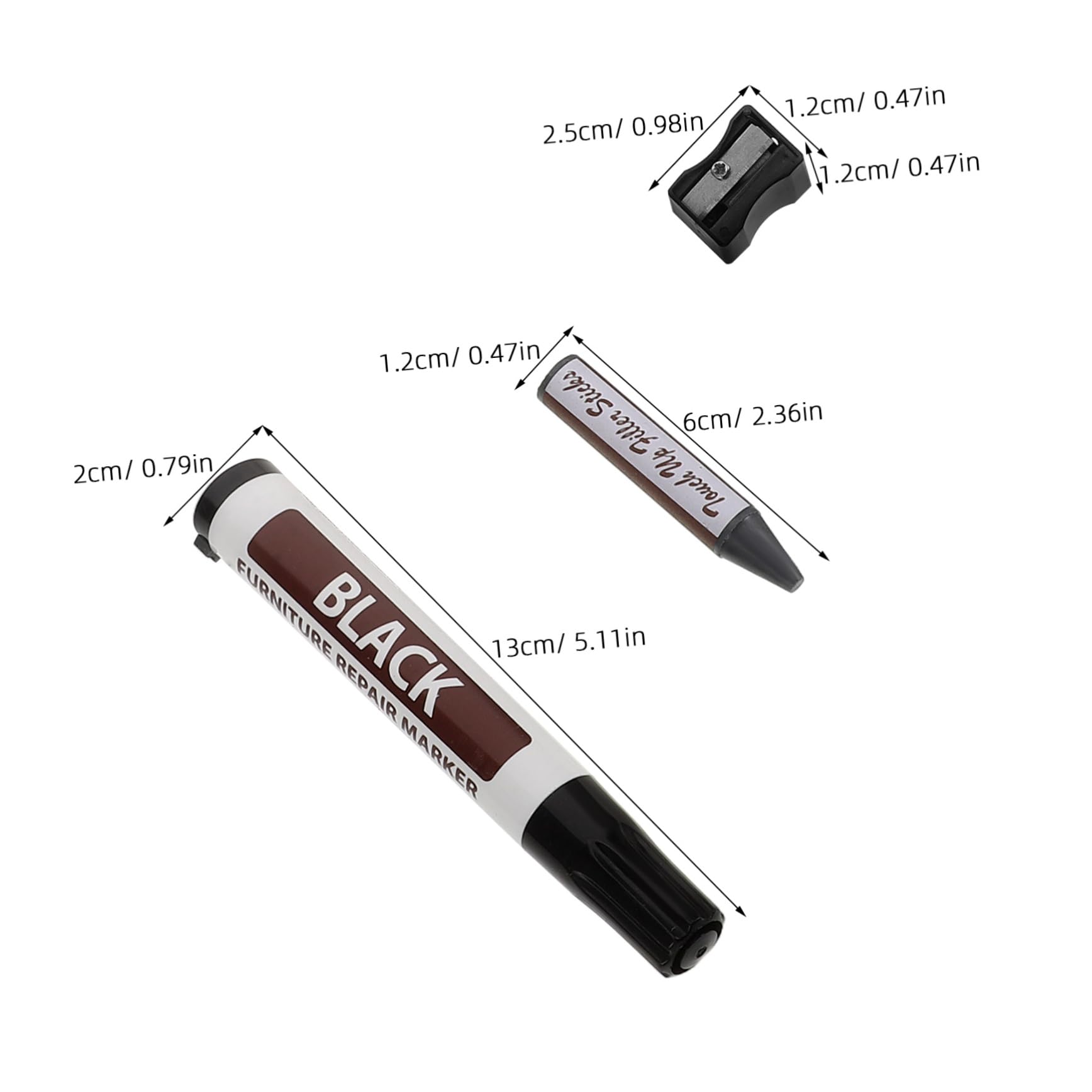 FOMIYES 21 Pcs Wood Markers Crayons: Furniture Repair Pens Includes Sharpener for Scratch Home Travel Maintenance Tables Cabinets Floors