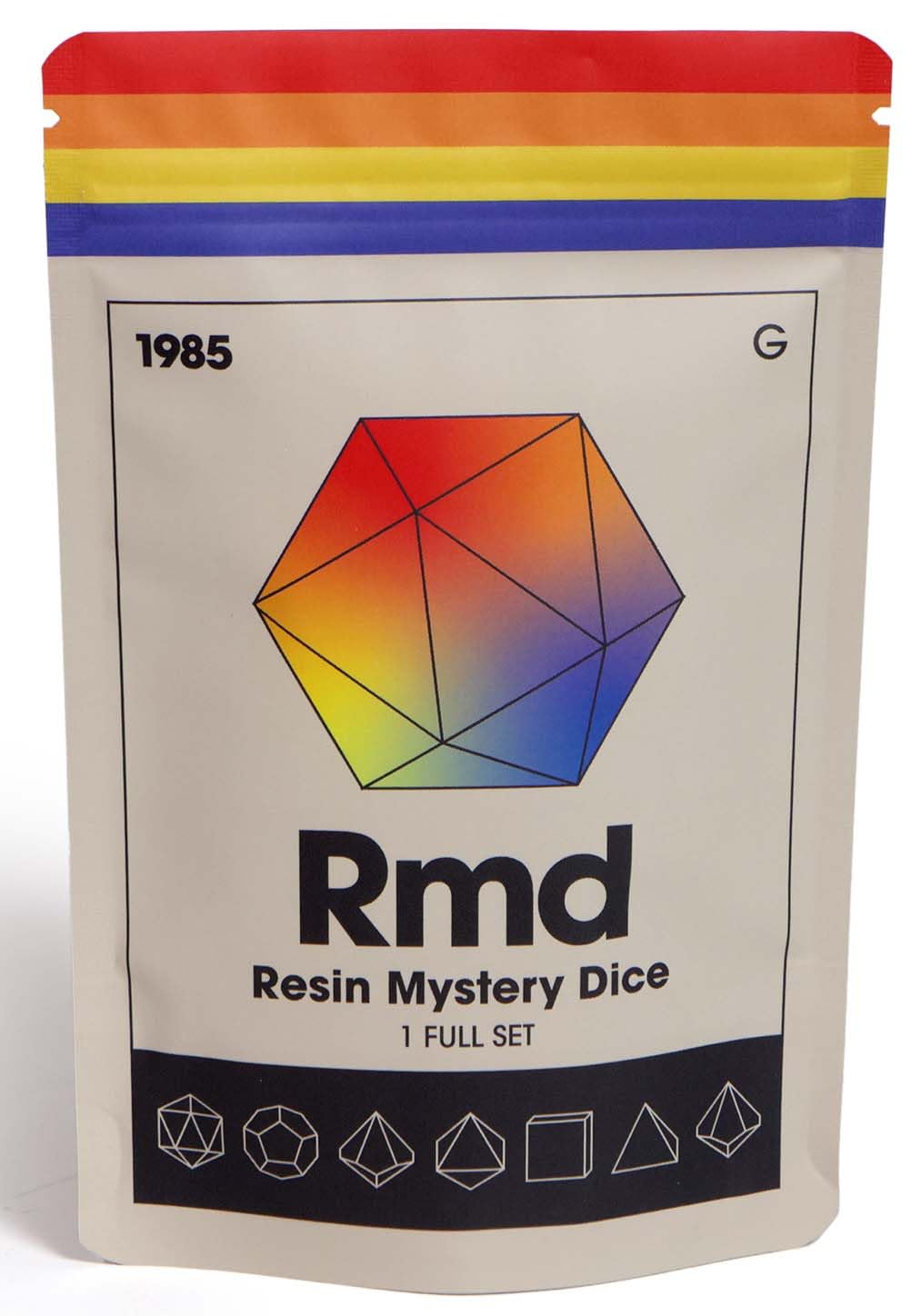 1985 Games Sharp Edge Resin Mystery Dice Set, DND Dice, Blind Bag, 1 Pack