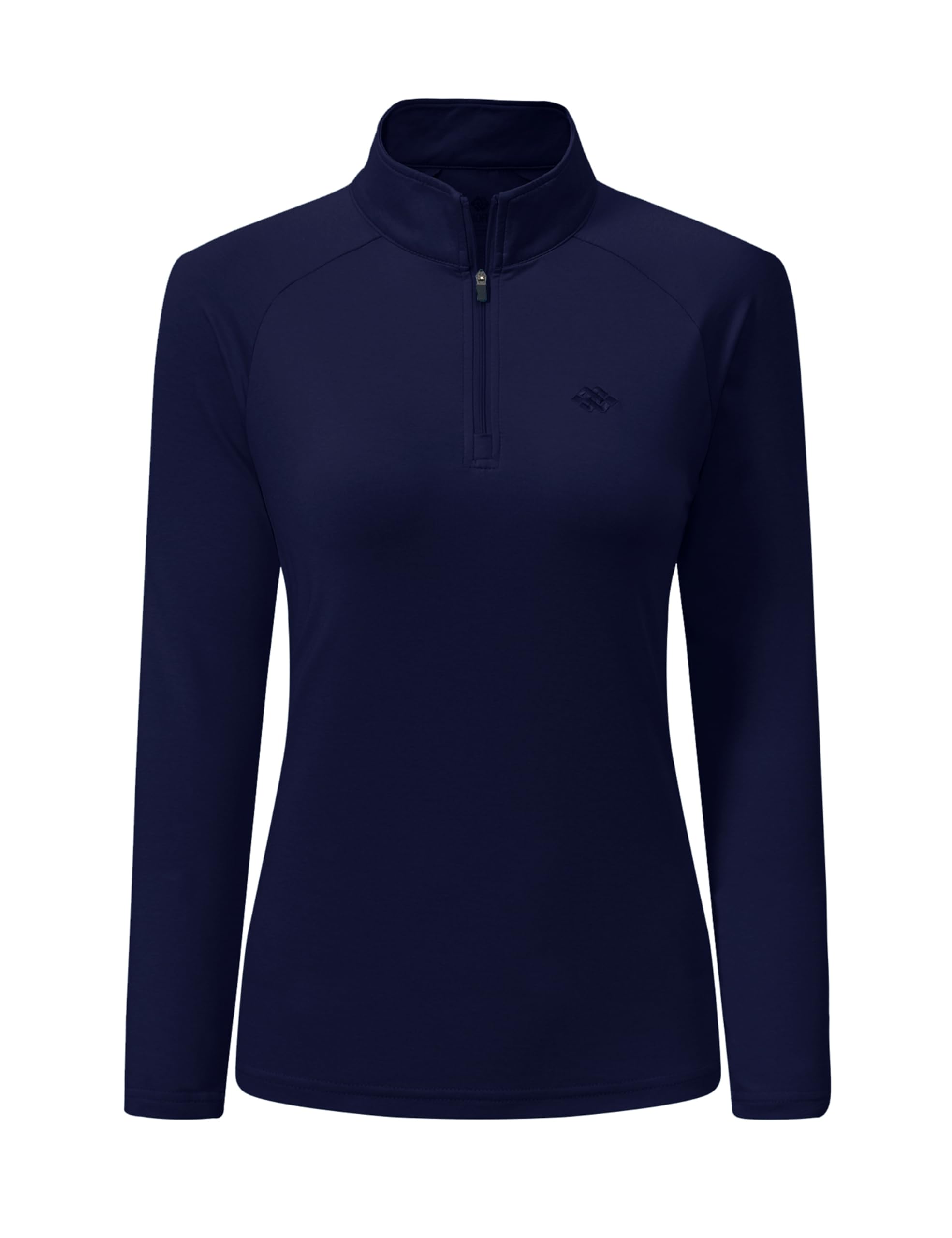 AIRIKE Long Sleeve Golf Polo Shirts for Women Stand Up Collar Thermal Fleece Womens Tank Top