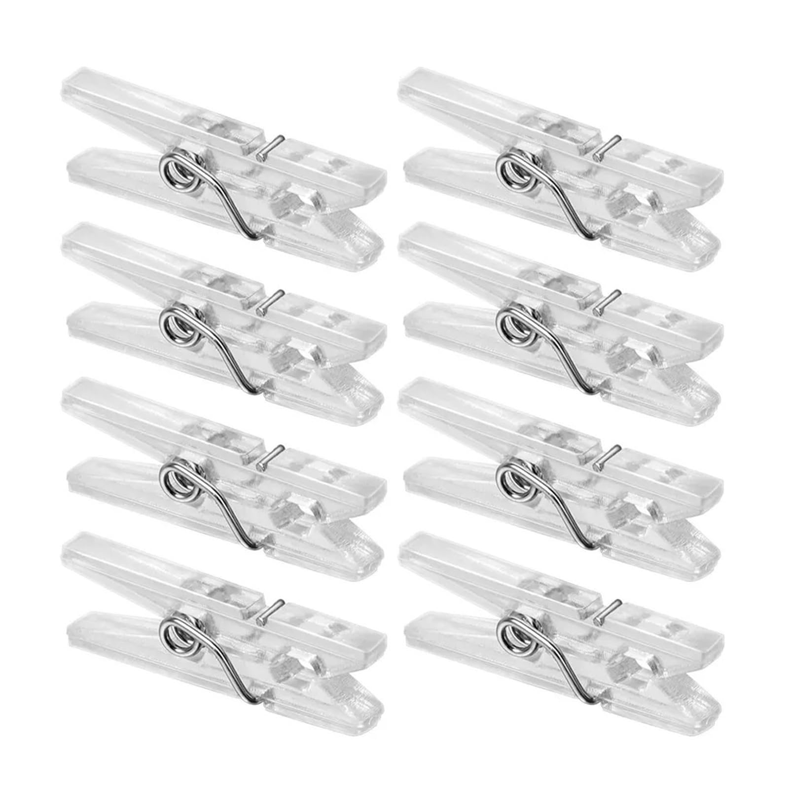 Plastic Clothes Pegs 100Pcs Hanging Clips Transparent Plastic Clothespins Clothes Photo Holders