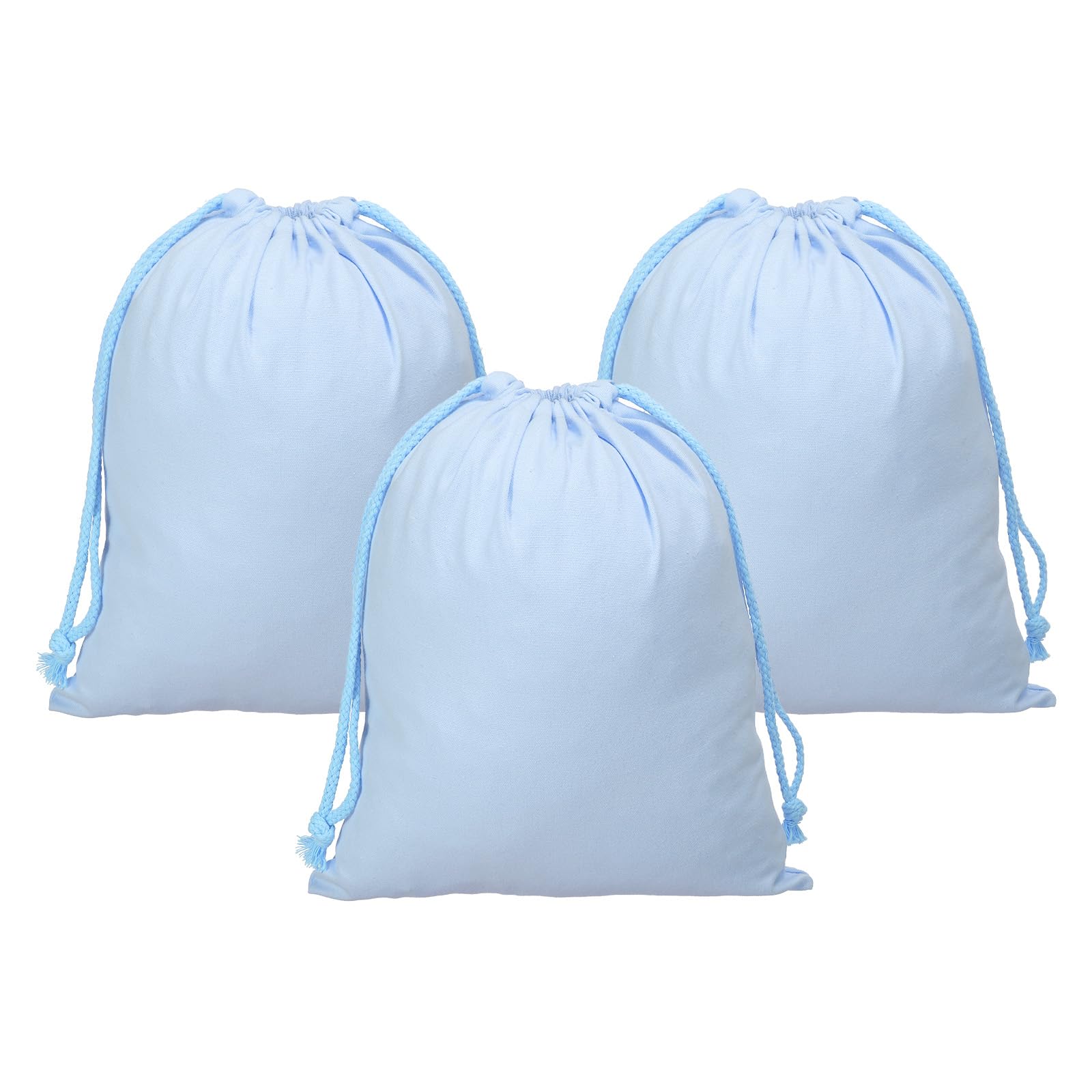 PATIKIL Reusable Drawstring Bags, 10x12.6 Inch 3 Pack Multipurpose Cotton Dust Bags, Luggage Organizer