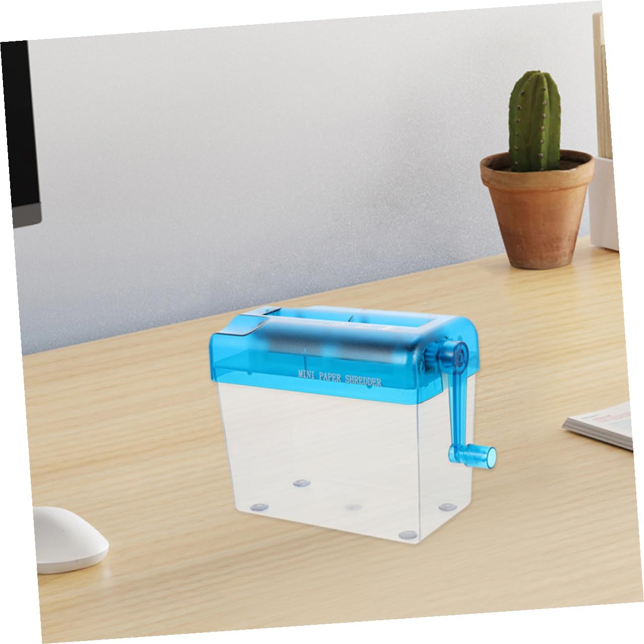 ULTECHNOVO 2 pezzi Mini Distruggi Documenti Manuale Portatile per Ufficio e Casa Trita Carta Compatta per Documenti Sensibili Utensile da Scrivania senza Elettricità Adatto per Appunti e