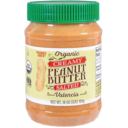 Trader Joe's - Mantequilla de maní orgánica cremosa y salada, 1 libra