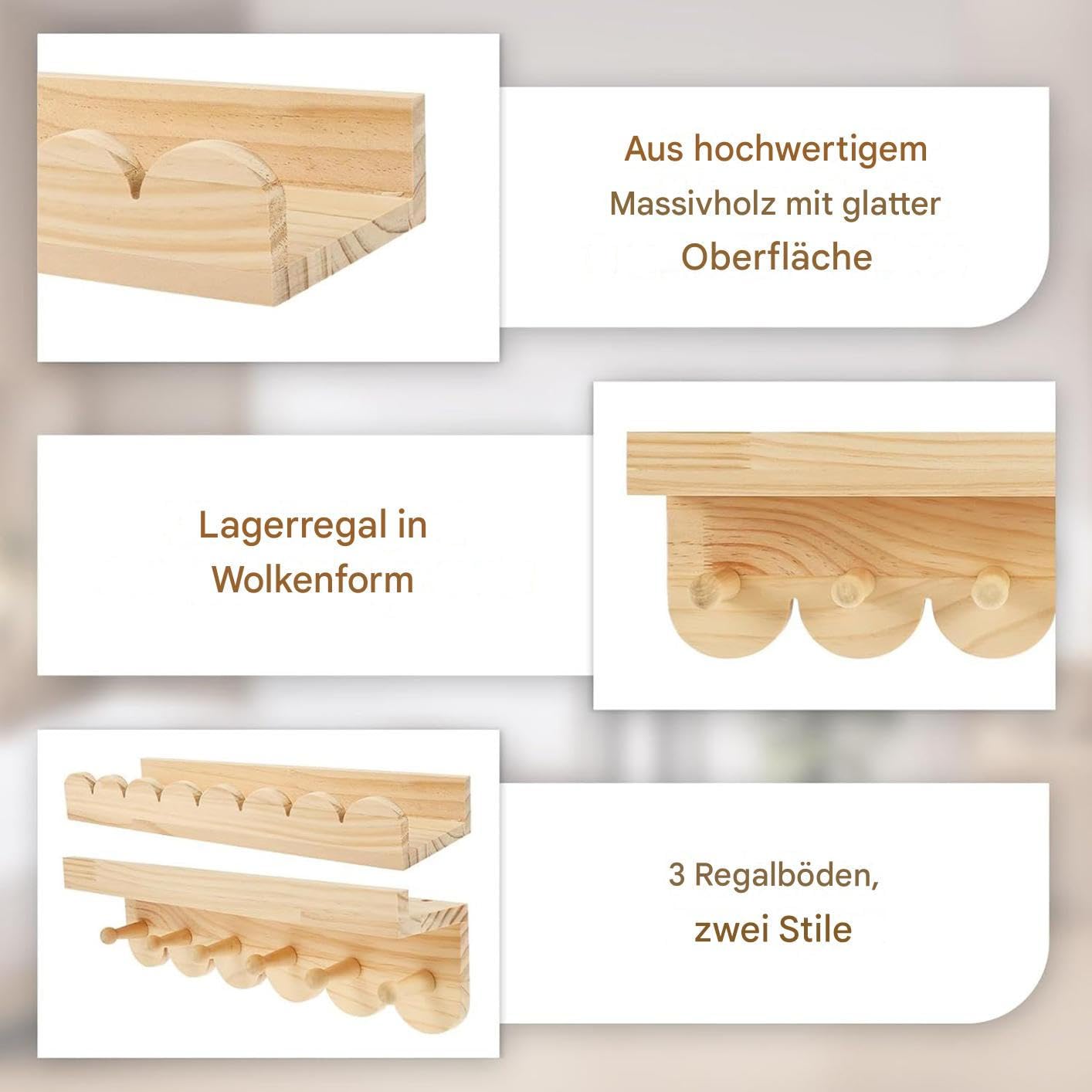 Wiszące Dziecięce Półki Na Książki Drewniana Oszczędzająca Miejsce | Solidne Wiszące Półki na Książki do Pokoju Dziecięcego Dla Rodziny i Dzieci Chłopców i Dziewczynek do
