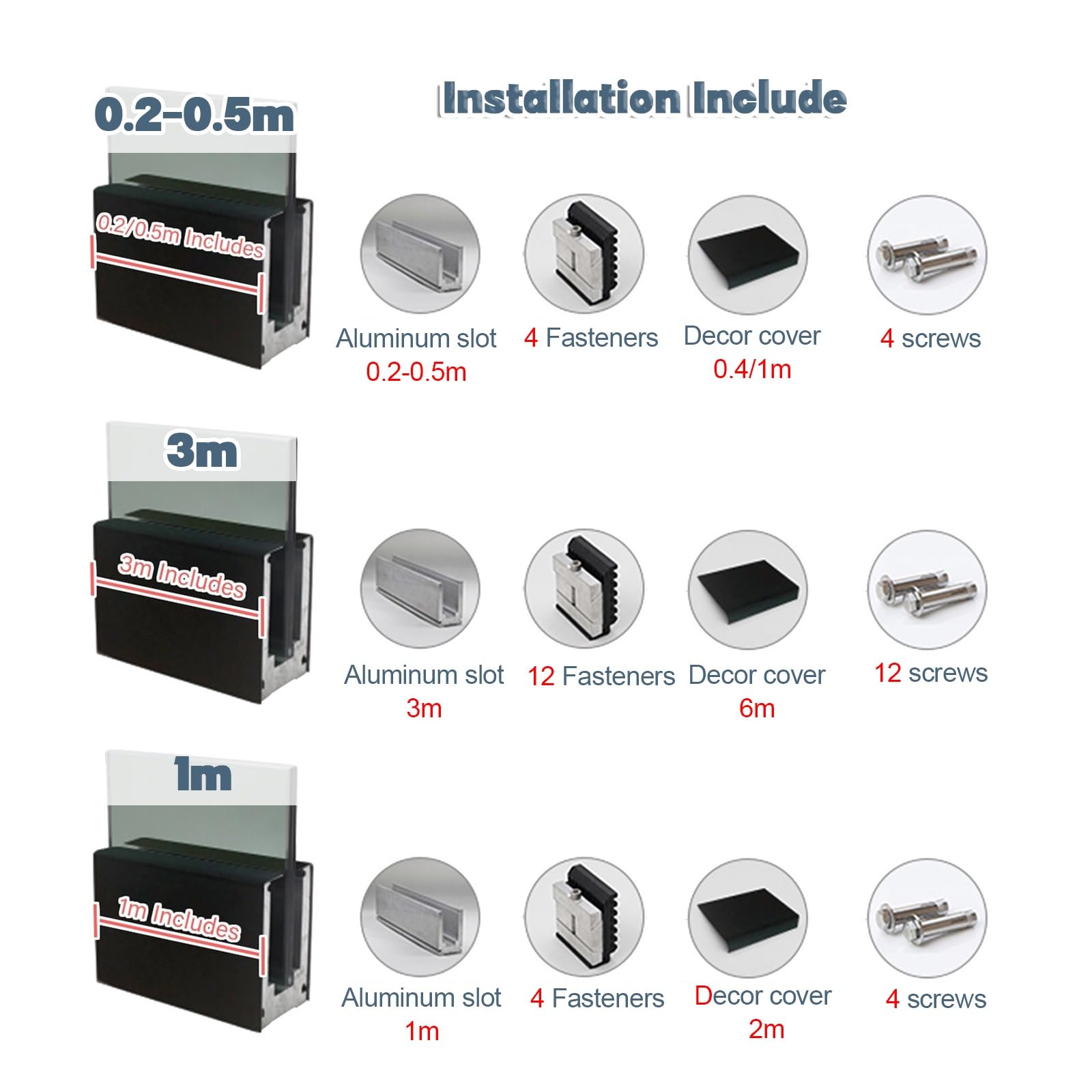 Abrazadera de poste de barandilla de vidrio, soporte de base de aluminio para escalera/plataforma, balaustrada de vidrio, valla de piscina, espaciador de abrazadera de vidrio para seguridad y estilo