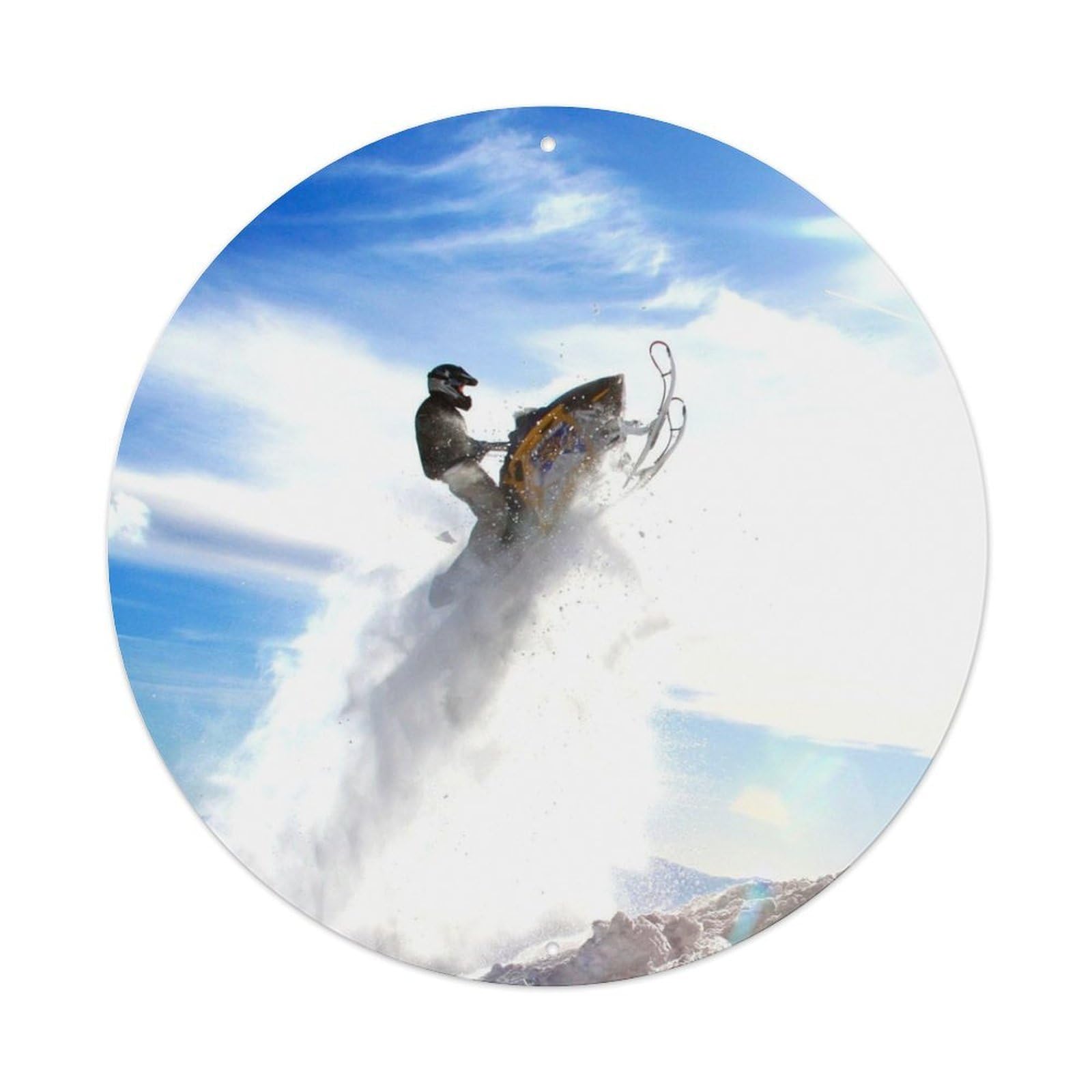 Snowmobile Powder Jump Extreme Winter Sports Metal Tin Sign