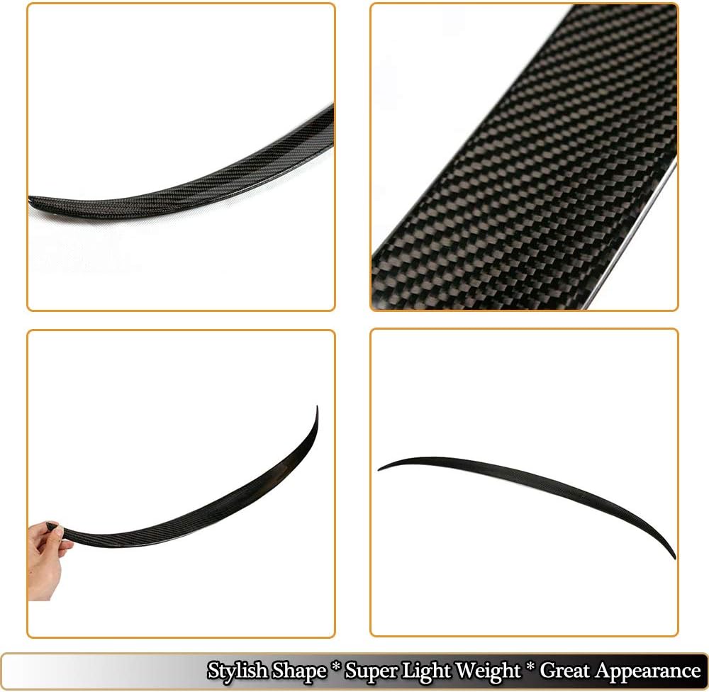 MCARCAR KIT Trunk Spoiler fits BMW 3 Series F30 320i 325i 328i 335i 340i 2012-2019 F80 M3 2014-2019 Sedan Facotry Outlet Carbon Fiber CF Rear Boot Lid Highkick Spoiler Wing Lip