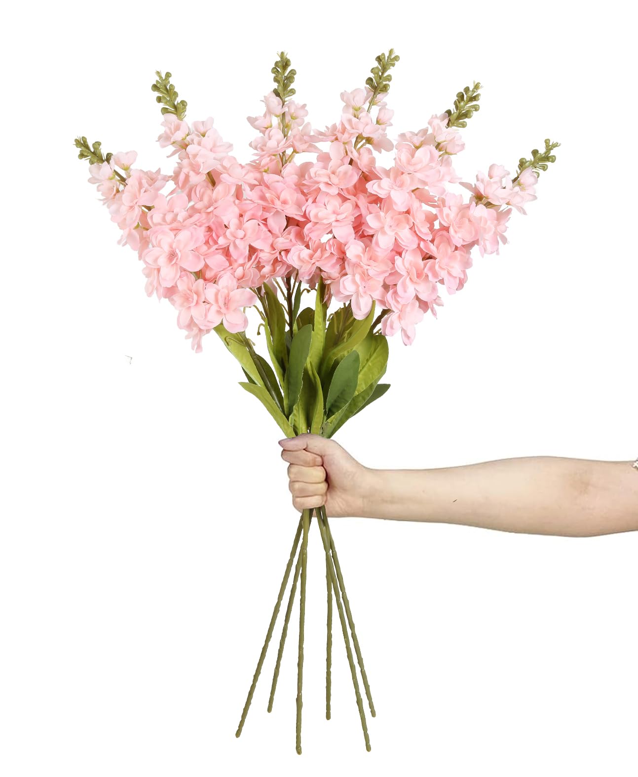 IPOPU 6 PCS Pink Snapdragon Artificial Flowers