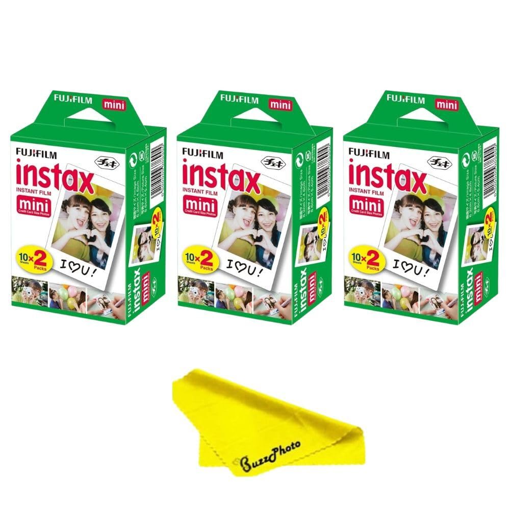 FujifilmInstax Mini Instant Camera Film, Twin Pack (60 Sheets)