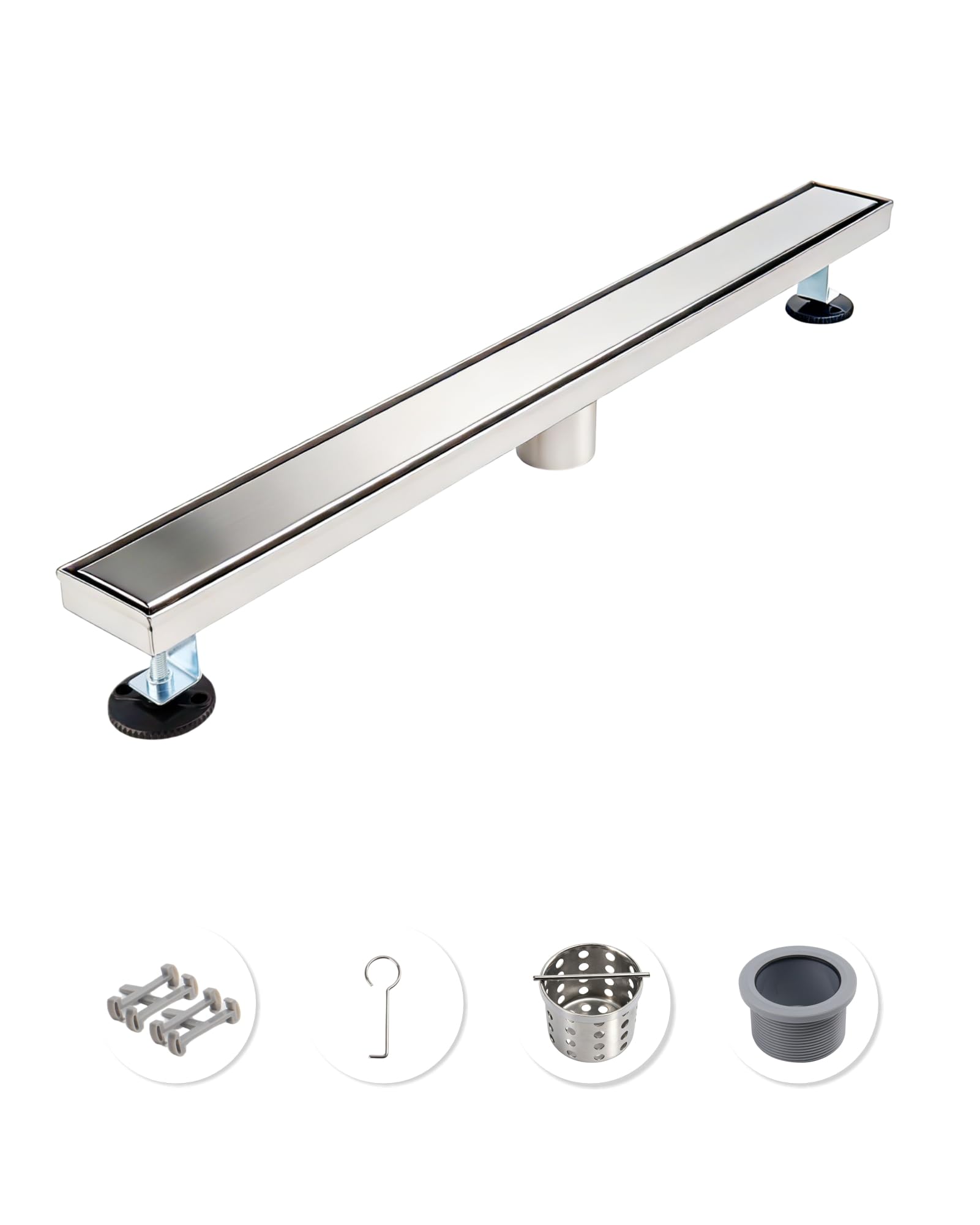 28 Inch Brushed Stainless Steel Linear Shower Drain
