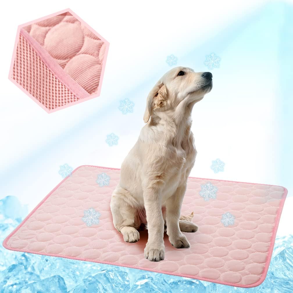 Manta Refrescante para Perros Gatos, Esterilla Refrescante para Perros y Gatos Alfombra de Enfriamiento, Alfombra de Refrigeración para Mascotas, Alfombrilla de Refrigeración para Mascotas(70x55 cm)