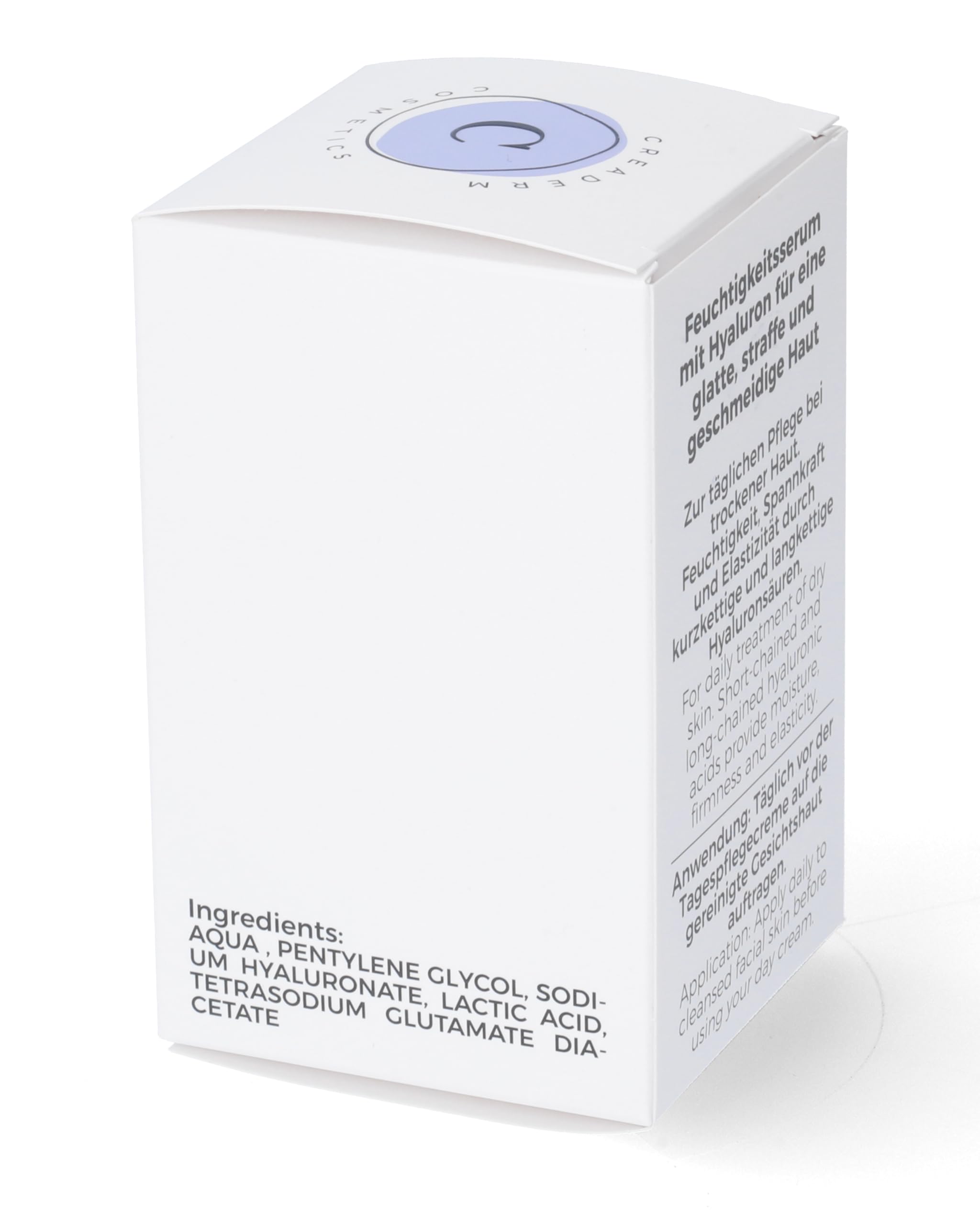 Hyaluron Serum konzetriert, feuchtigkeitsspendend bei trockener Haut, Spannkraft und Elastizität durch kurz- und langkettige Hyaluronsäuren, Anti Aging Anti Falten, straffend,30 ml