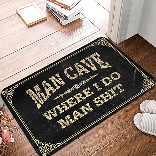 Man Cave tapis d'entrée extérieur pour stopper la boue d'automne et protéger vos sols