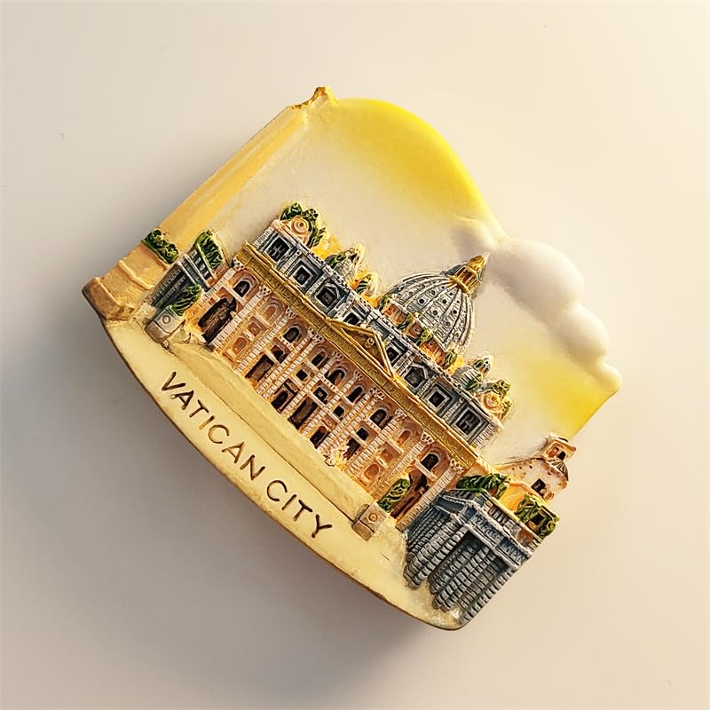 Imán decorativo de resina Italia Vaticano Roma turístico miniatura 2
