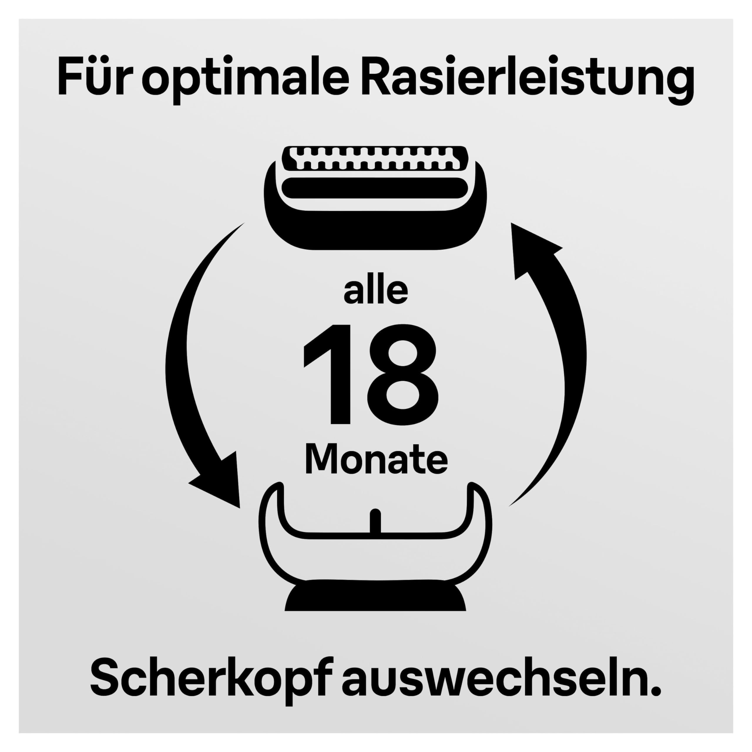 Braun Series 3 Elektrorasierer Scherkopf, ORIGINAL Ersatzscherteil vom Hersteller passend für Braun Herren Rasierer Series 3 ProSkin, 32B, schwarz, 1er Pack