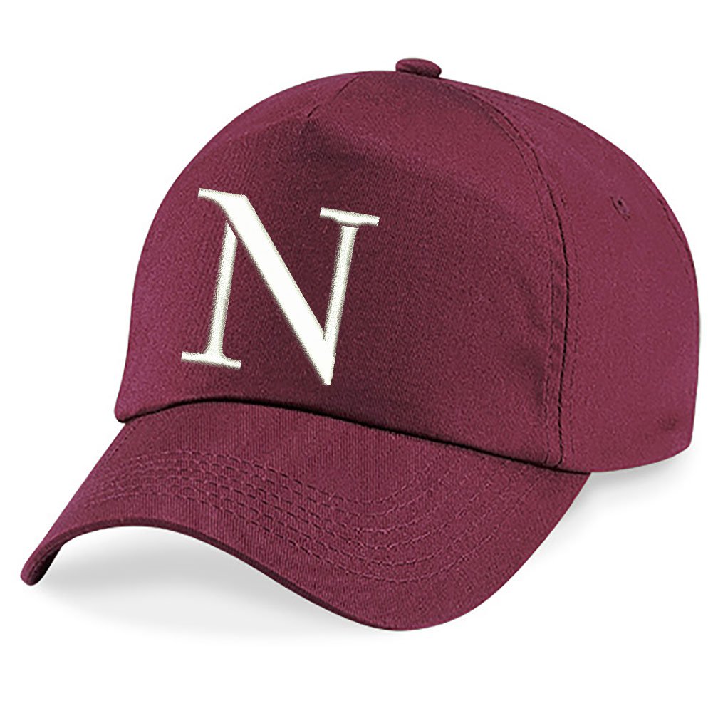 4Sold Boys N Children's Embroidery Cotto Summer Su Hat Childre School Kids Hat Sport Alphabet A-Z Adjustable Baseball Hat Burgundy