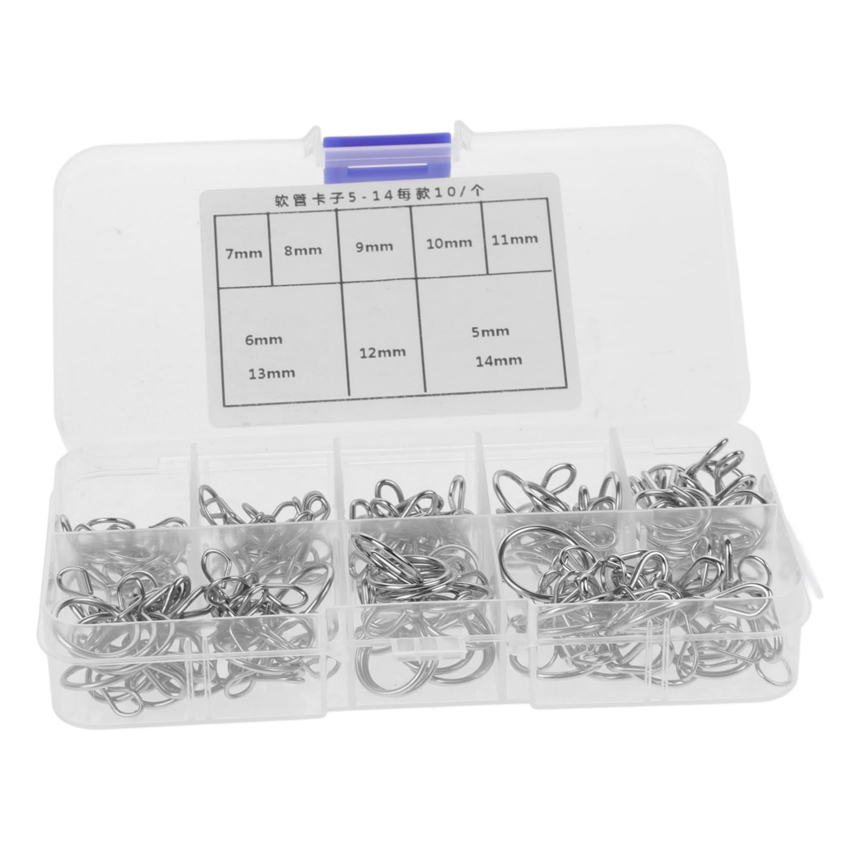 iplusmile 500 Pièces Pince à Ressort Serrer Collier De Serrage Attaches De Tuyau Colliers De Serrage à Ressort Attache De Tuyau Petits Colliers De Serrage Petites Pinces Acier Manganèse