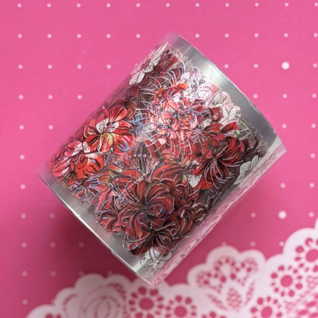 Amazon.co.jp: 贝壳 英彩 彼岸花 6cm×10m 海外マスキングテープ