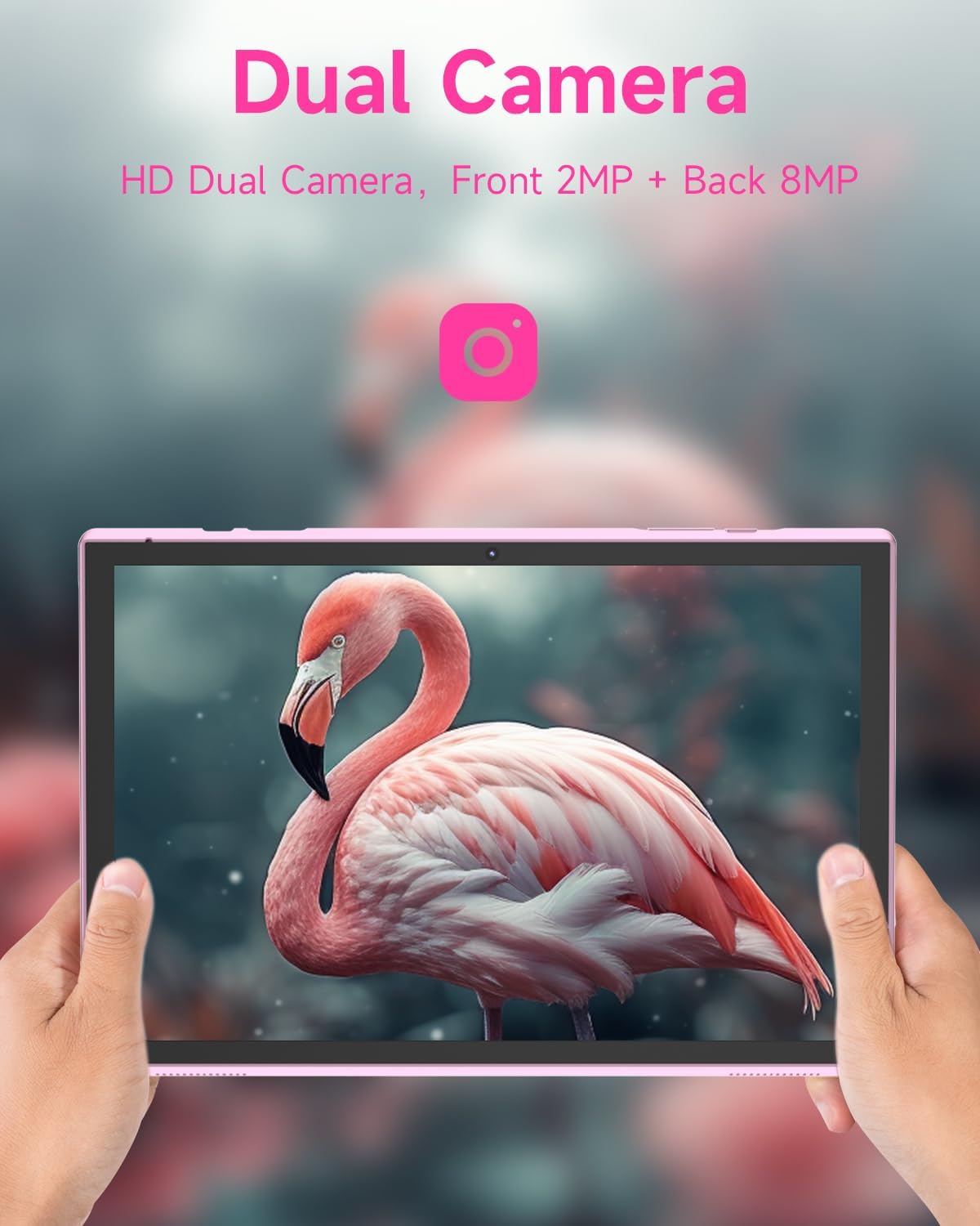 Tablet Tabletas de 10 pulgadas, Google Android Tablet 10, procesador de cuatro núcleos Tableta computadora con 32GB ROM 2GB RAM, 2MP+8MP Cámara WiFi BT 10.1 en pantalla HD, 6000mAh batería de larga 3
