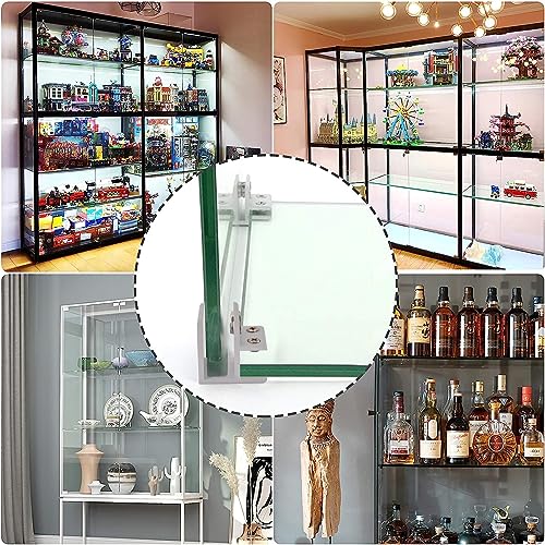 INCREWAY Glass Clamp, 4Pcs Adjustable 90 Degrees Glass Clips Aluminum Alloy Glass Shelf Support Bracket - Image 4