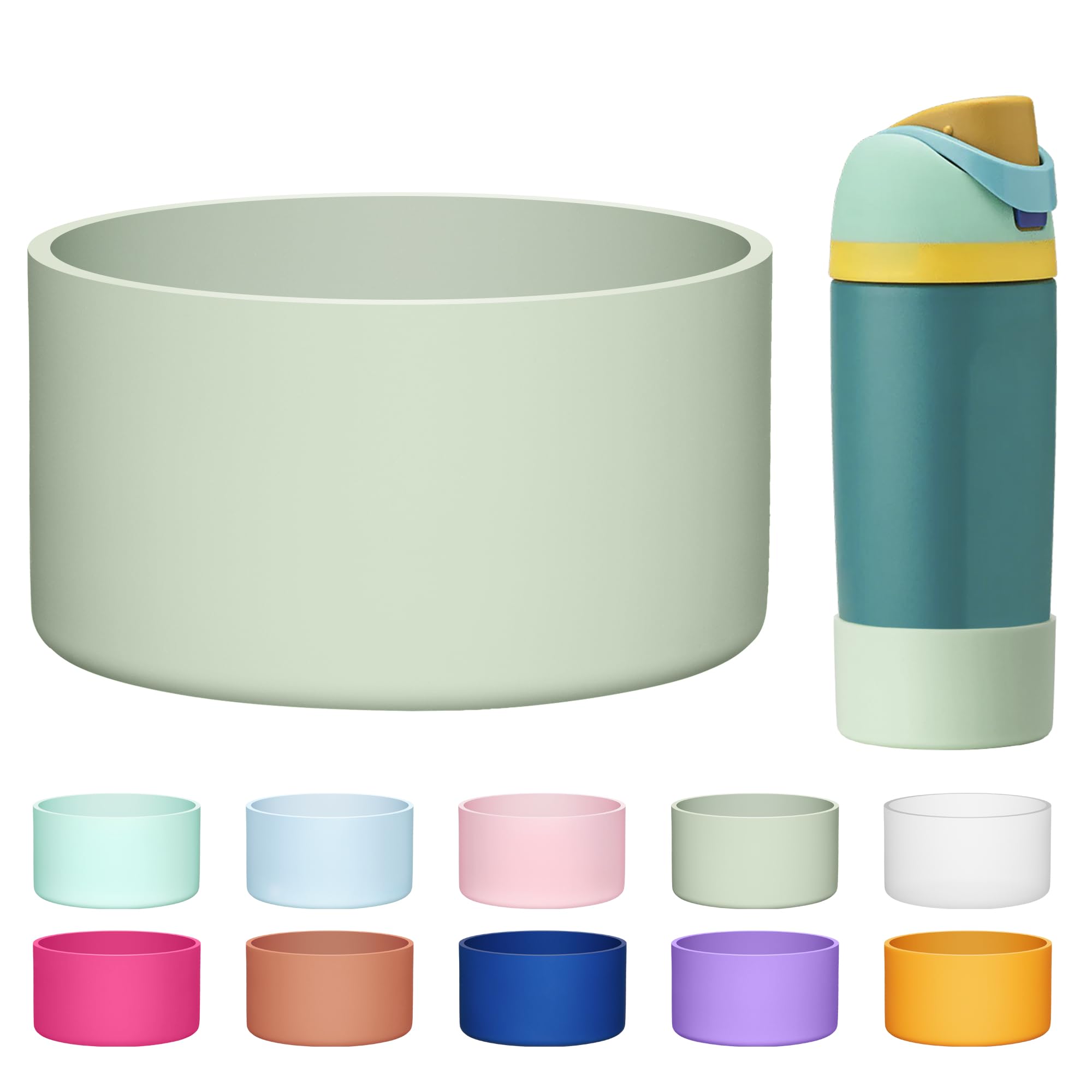 Diumepo Silicone Boot for Owala 16oz Water Bottle, Anti-Slip Protective Sleeve Bottom Bumper Protector for Owala Kids and FreeSip 16 oz Water Bottle,