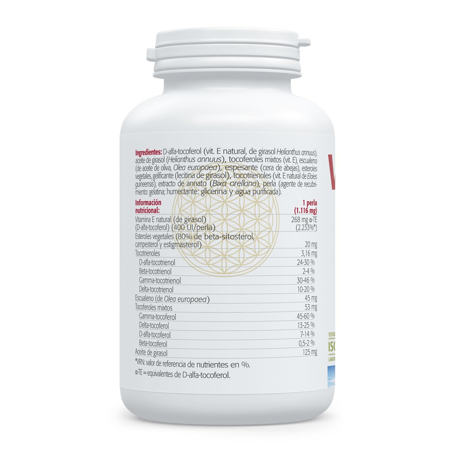 SURA VITASAN Vitamina E8 268 mg α-TE (400 UI) – Complejo Antioxidante y Protección Celular Avanzada – Con Mezcla de 8 Tocoferoles y Tocotrienoles, Escualeno de Oliva y Esteroles Vegetales