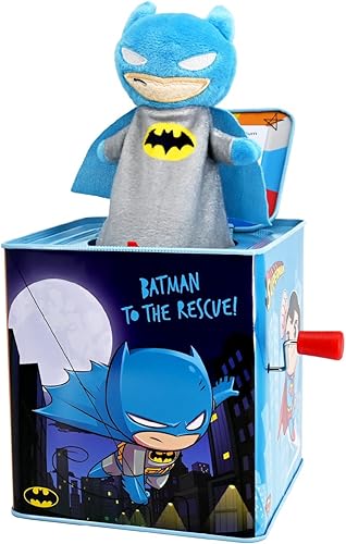 KIDS PREFERRED DC Comics El Batman Jack in The Box - Juguetes musicales para bebés y niños pequeños, toca "Pop Goes The Weasel" The Dark Knight