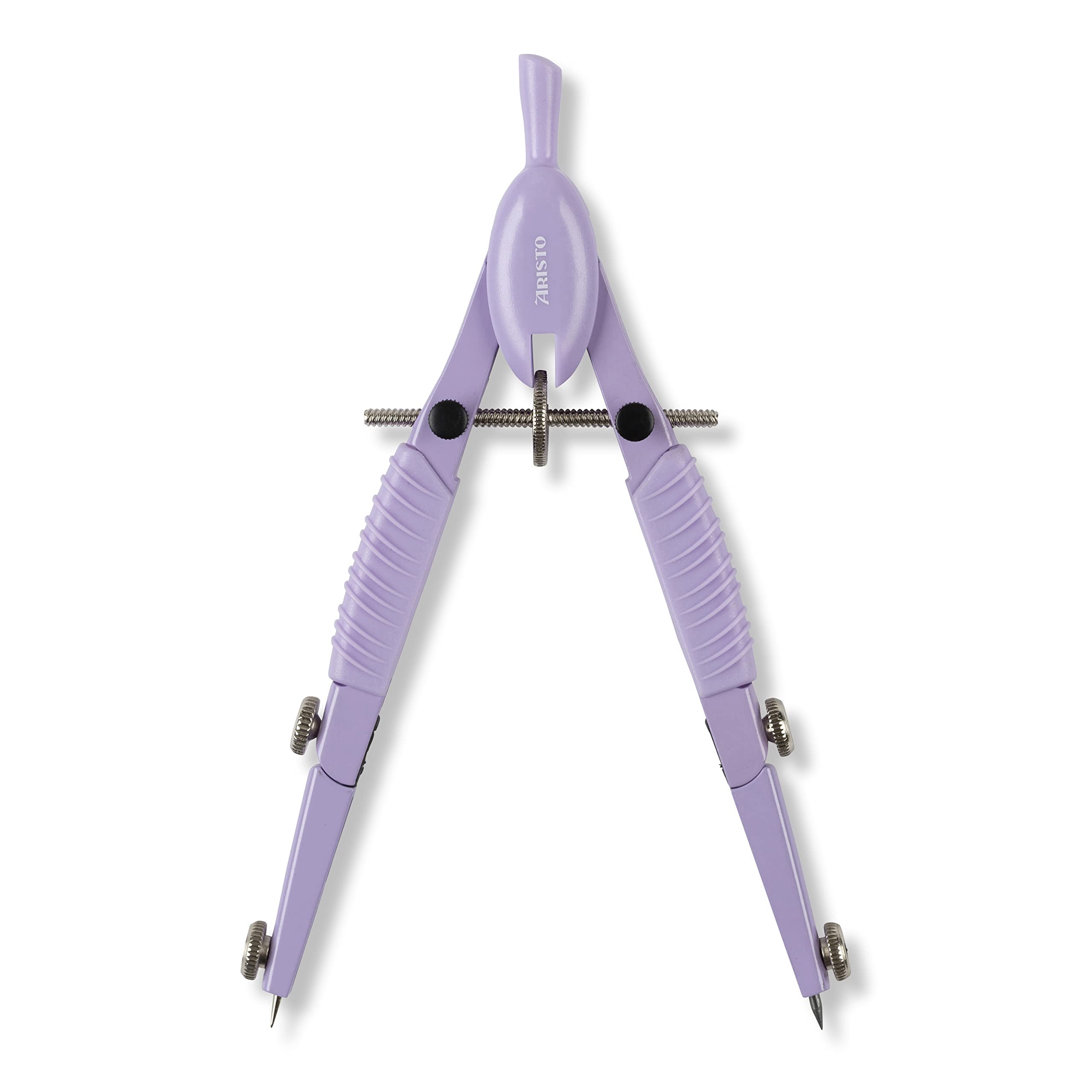 Aristo AR55810 Topline Mat Series Schnellverstellzirkel & Druckbleistift (Kreise bis 370 mm Durchmesser, Ersatzminen, Schenkel aus Zinkdruckguss) soft lavender Studio Pen Set, Mat Series soft lavender