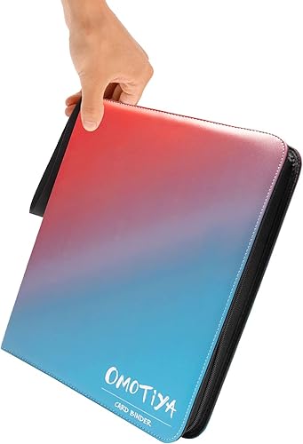 Miniatura 5 de OMOTIYA Carpeta de tarjetas comerciales se adapta a 720 tarjetas con 9 bolsillos de doble cara carpeta de colección de béisbol con 40 fundas