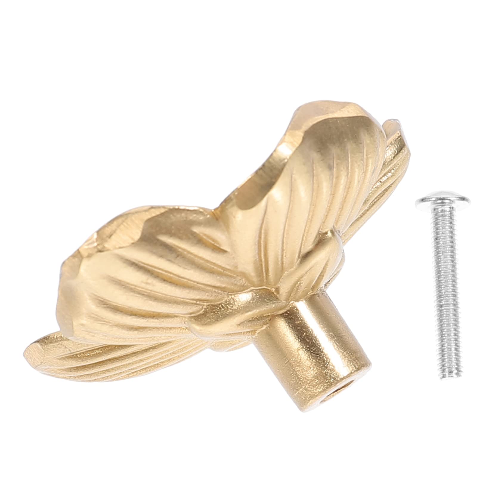 Poignée de porte en laiton rétro UKCOCO bouton de meuble fleur pour commode chic