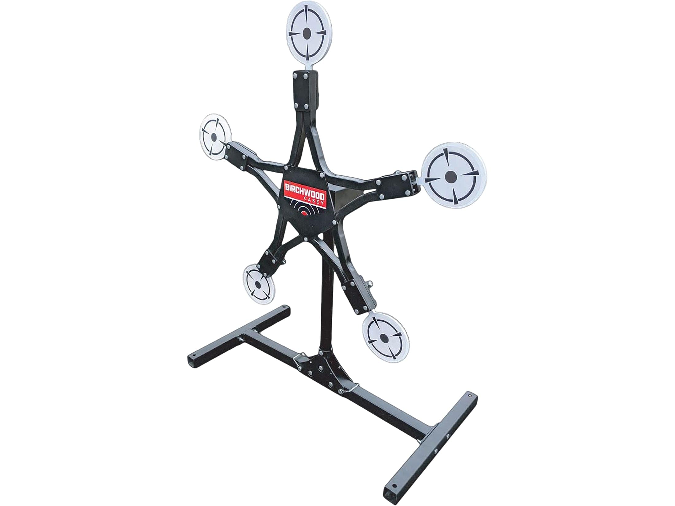 Birchwood Casey Texas Star Plinking Target with 6" Paddle Diameter - Durable Long-Lasting Foldable Metal Standing Target for Shooting