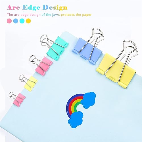 Miniatura 5 de Clips medianos para carpeta, paquete de 24 unidades, 1-14 pulgadas, 1.25 pulgadas, estándar de 1.260 in, colores oscuros, clips medianos, abrazadera