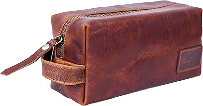 Genuine Leather Unisex Toiletry bag for Travelling | Travel Toiletery Bag I Toiletry Bag for Men and Women