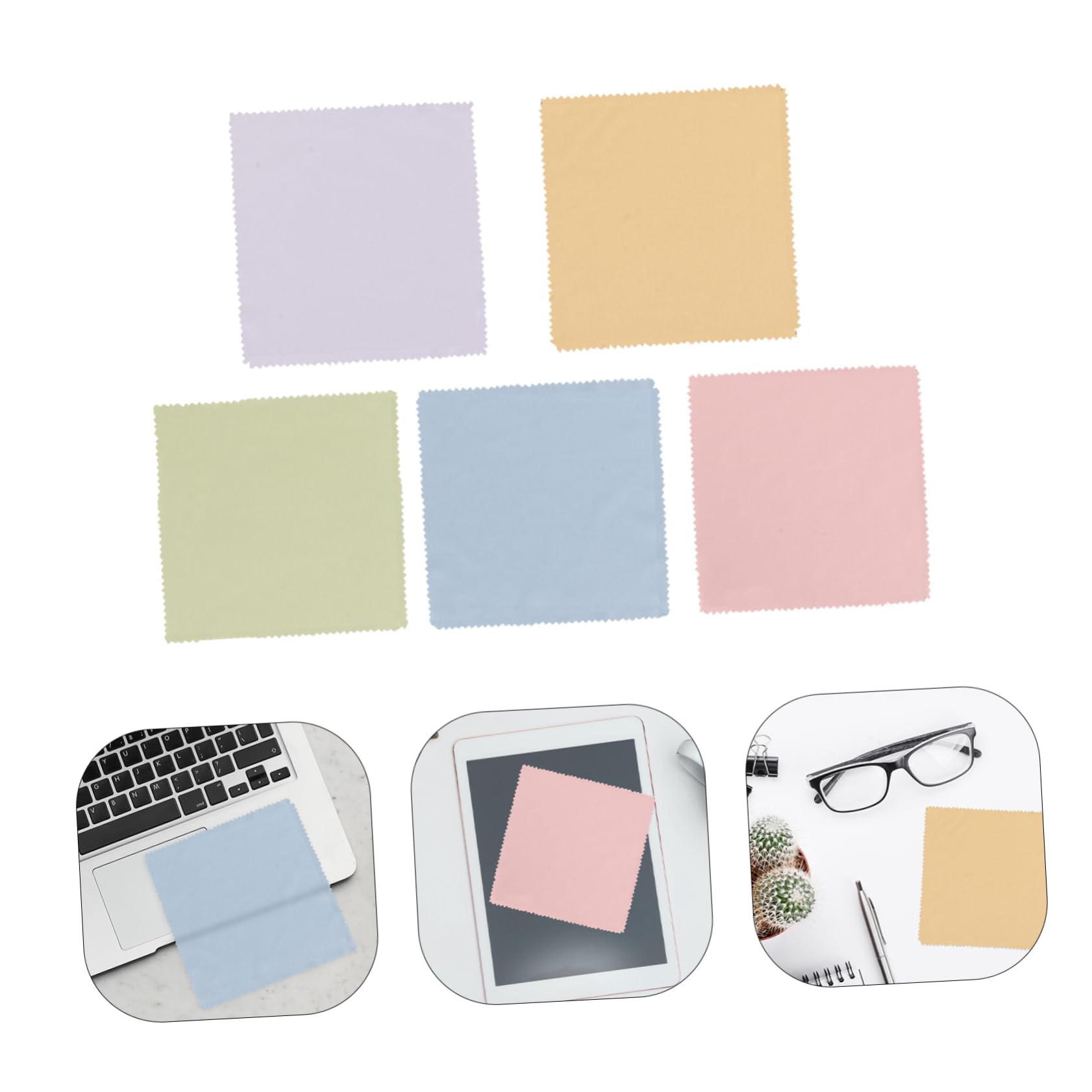 FRCOLOR 4 Set Di Pulizia Per Lenti in Fibra Flessibile Per Occhiali Multifunzione Per Schermi Di Occhiali Elettronica 50 Pezzi * 4