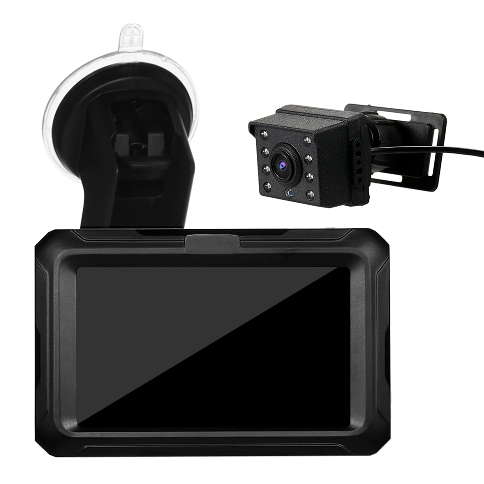 Generic Kamera Samochodowa dla Dziecka Noktowizor Monitor 1080P Obrót o 360° dla Bezpieczeństwa Noworodka, Wtyczka USB (Kamera tylna z 8 światłami)