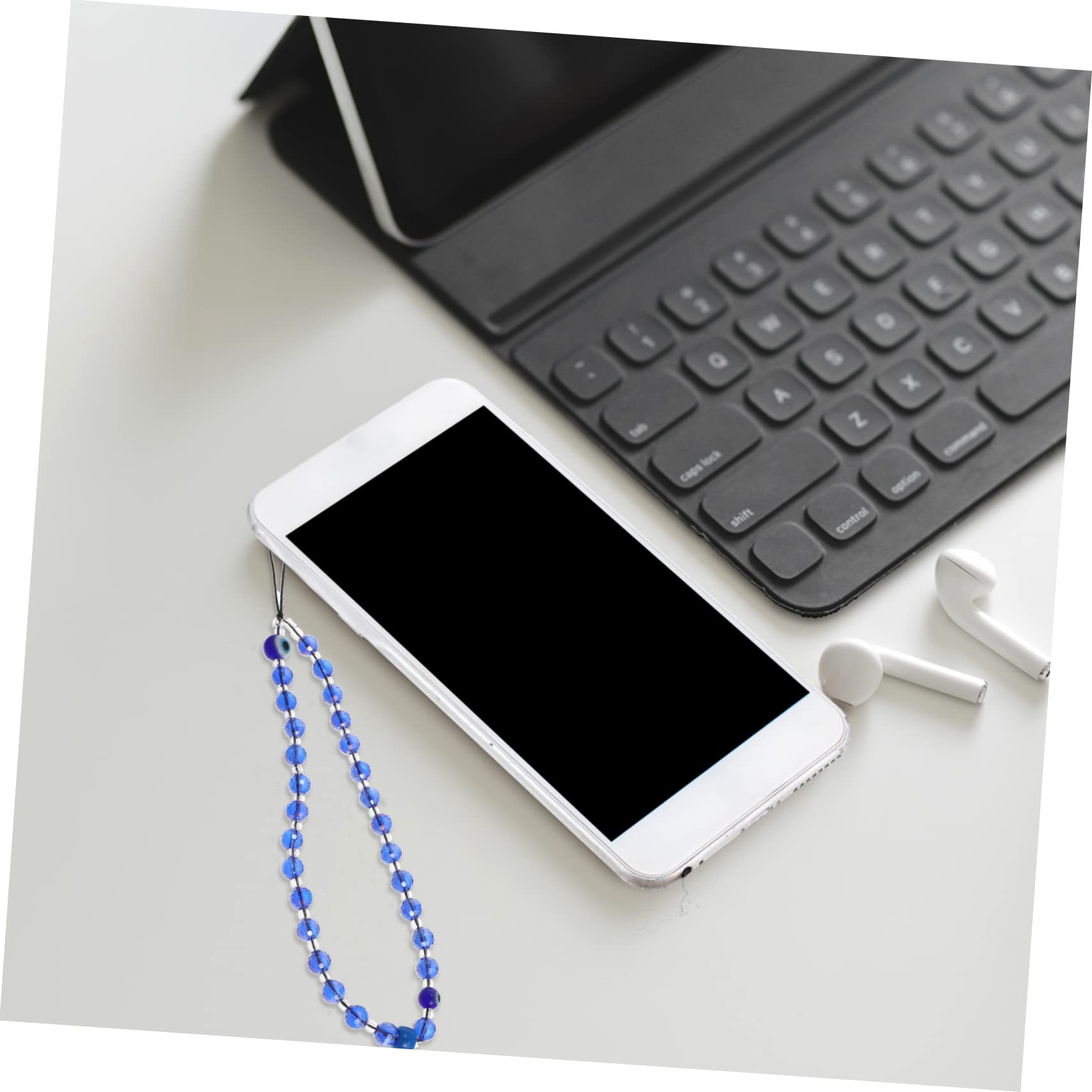 Housoutil 2 Pz Cinturino Per Telefono Con Perline Fascino Per Appendere Il Telefono Cinturino Con Ciondoli Per Telefono Cordino Chiavi Catene Appese Perle Di Cristallo Chiave Portachiavi