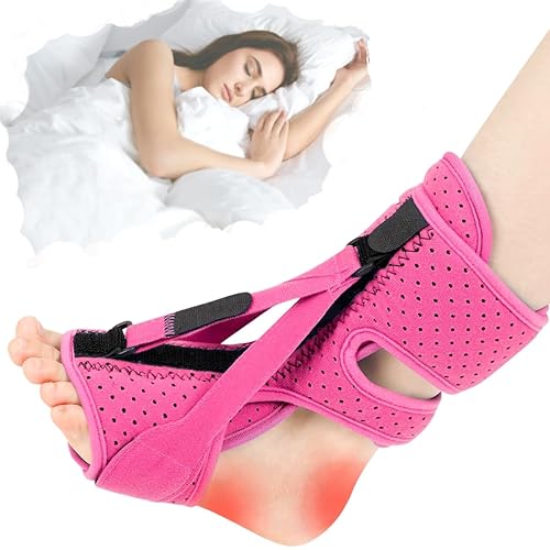 Orapink Férula nocturna para fascitis plantar, tobillera para alivio de la fascitis plantar, tobillera ajustable y transpirable para tendinitis de