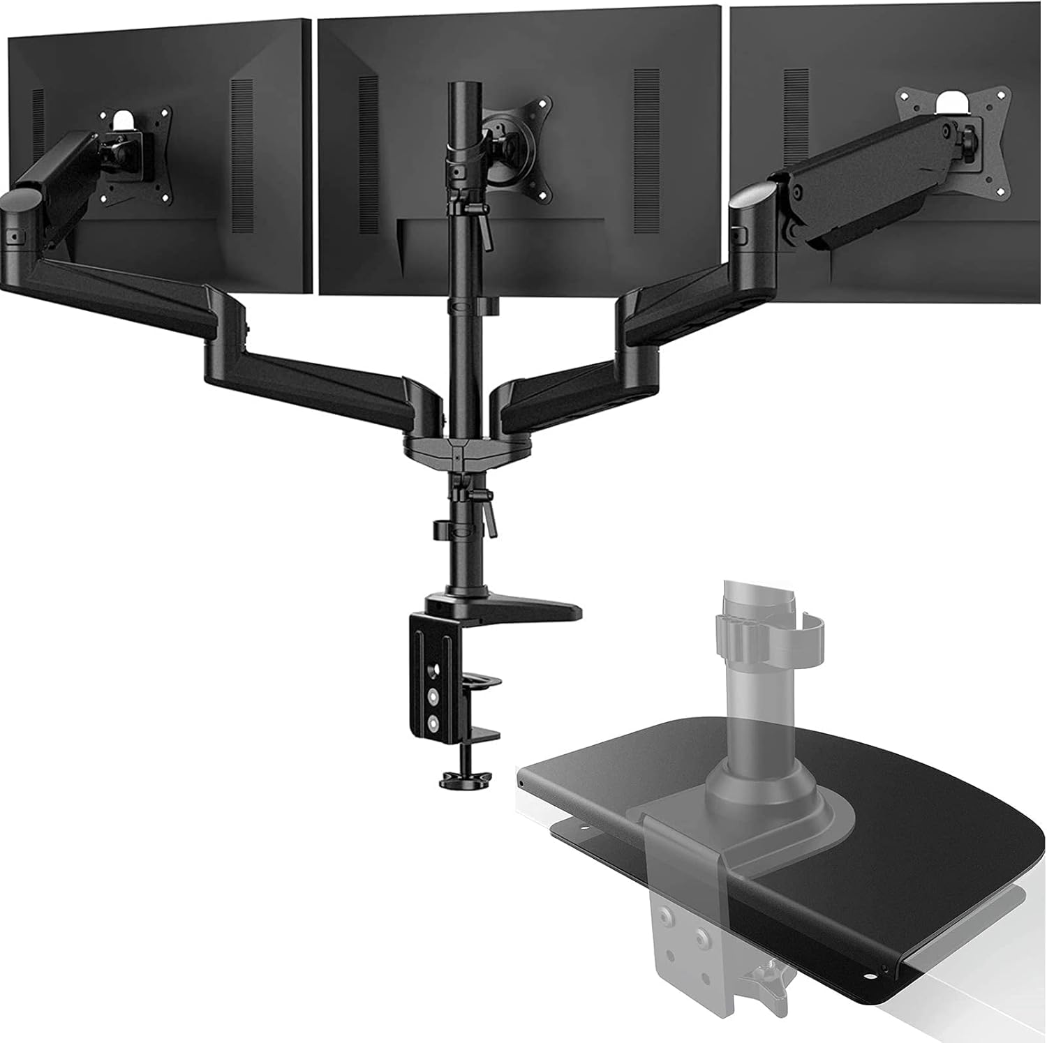 HUANUO Triple Monitor Stand & HUANUO Steel Monitor Mount