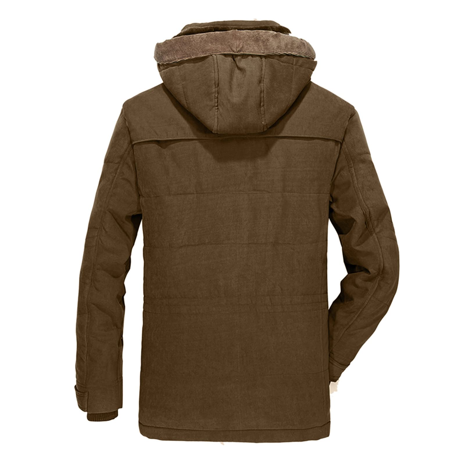 Giacca invernale da uomo alla moda con chiusura lampo, tasca stereo, in velluto e cotone, foderata con tomaia antivento, calda fodera in pile, tessuto impermeabile