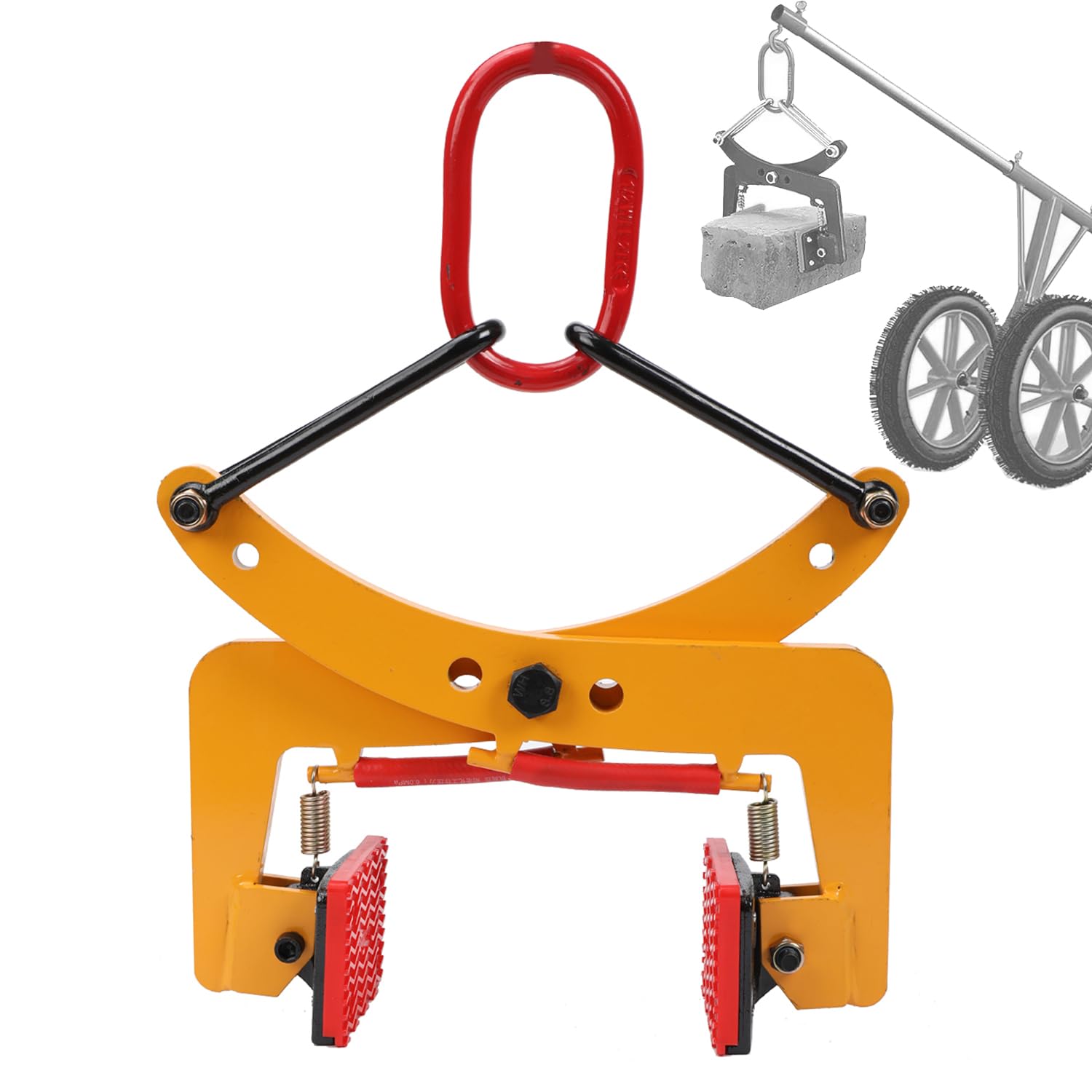 YILIKISS Vertical Stone Lifting Clamps, 280KG Granite Slab Lifting Clamps, Heavy Duty Stone Carrying Clamps for Lifting Granite Stone Marble, Adjustable Wide Opening 60-240mm