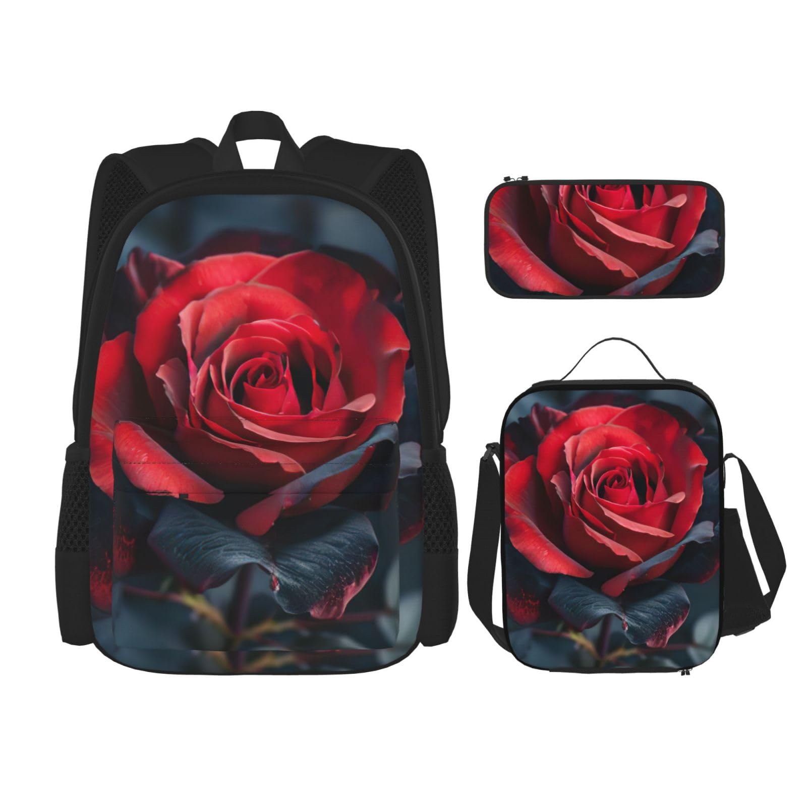 Zaino, borsa portapranzo, astuccio, set da 3 pezzi, per lavoro e
