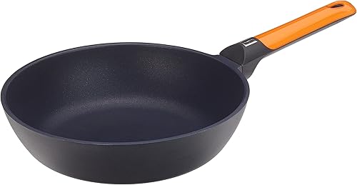 BRA Efficient Orange - Sartén de aluminio fundido de 11.0 in, antiadherente, apta para todos los fogones, incluyendo inducción, sin PFOA