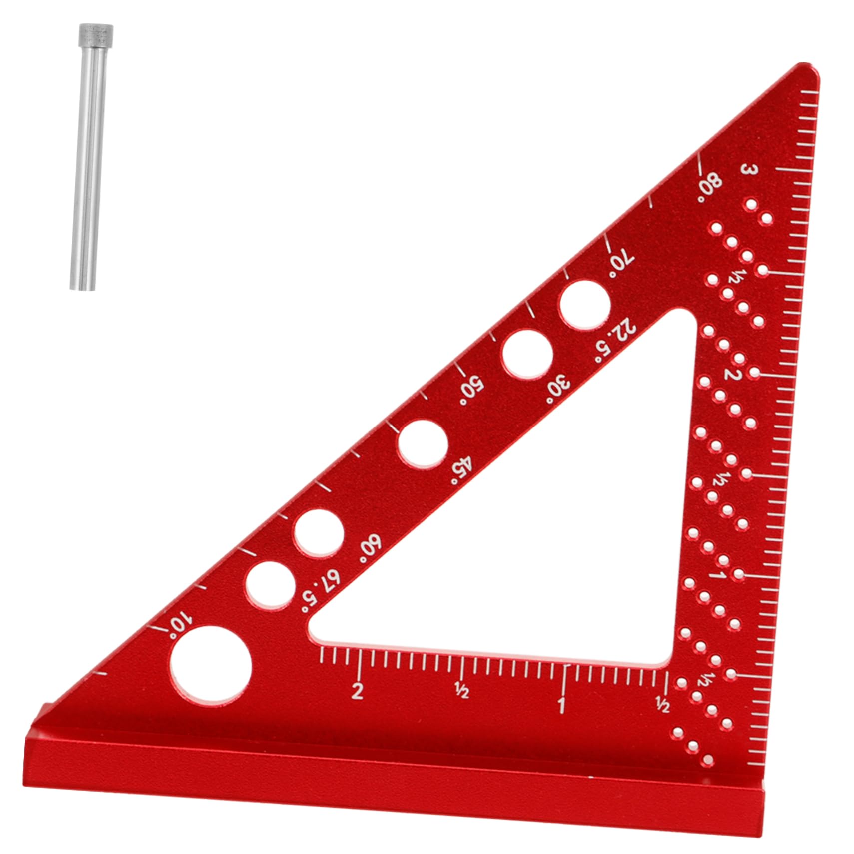 BESTonZON 4piezas Regla De Carpintería De Precisión Escuadra De Grados y Protractor Herramienta De Medición Para Proyectos De Carpintería y Diseño De Ingenieros
