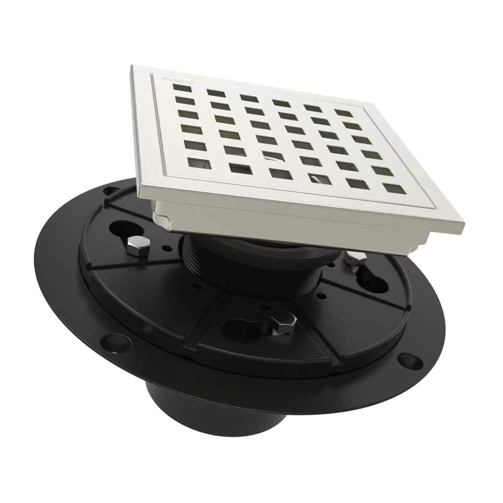 Efficient Drainage Stainless Steel Floor Drain Bathroom Square Shower with Flange Hair Strainer Removable Grids Bathroom Square Shower with Flange