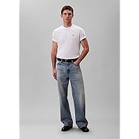 Calvin Klein Uomo T-Shirt Maniche Corte Badge Jersey Classic Tee in Cotone