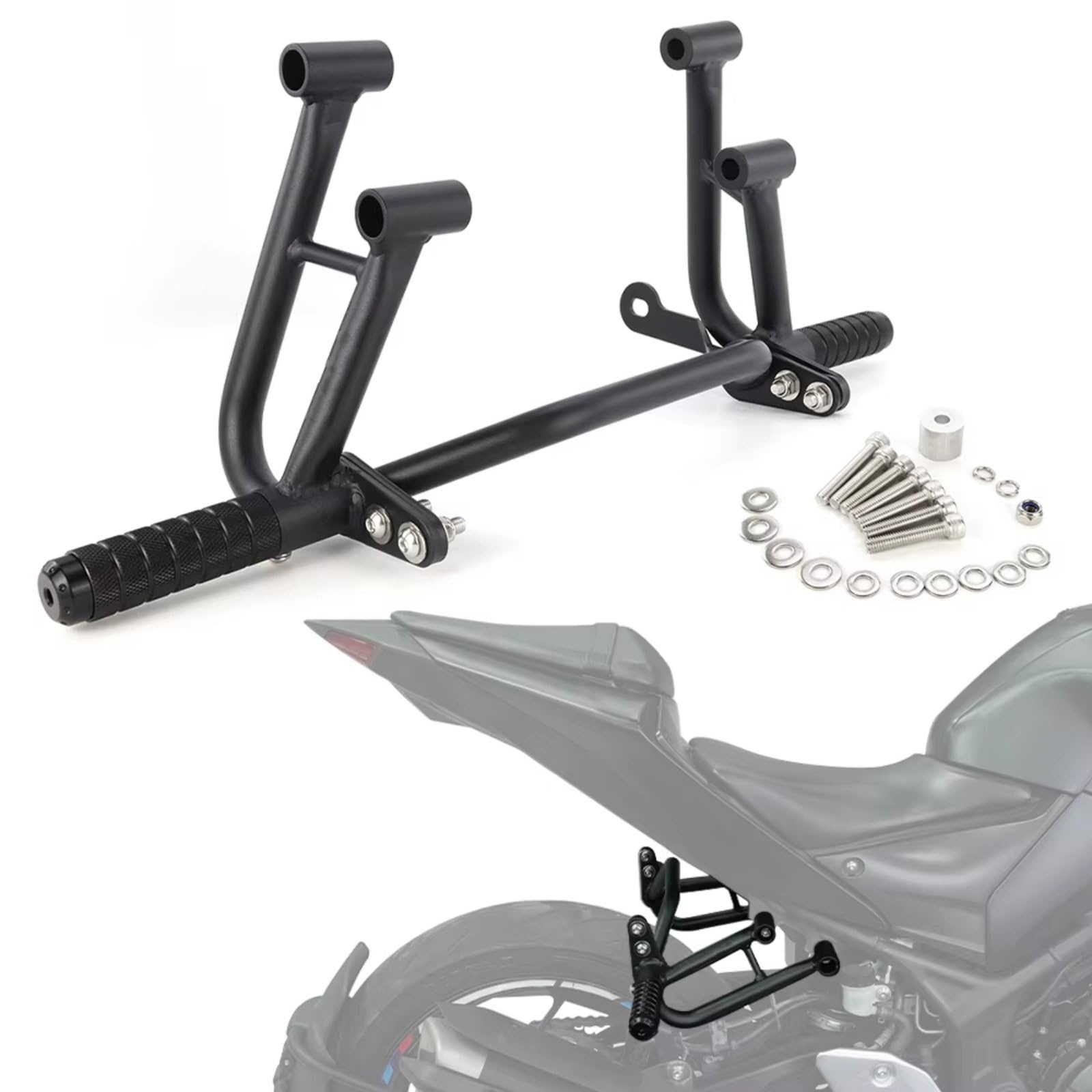 Barra Protección Lateral Compatible Con Yamaha Para MT-03 2020-2024 Motocicleta Stunt Sub Cage Clavijas Pie Traseras Para Pasajero Barra Choque Protector Motor