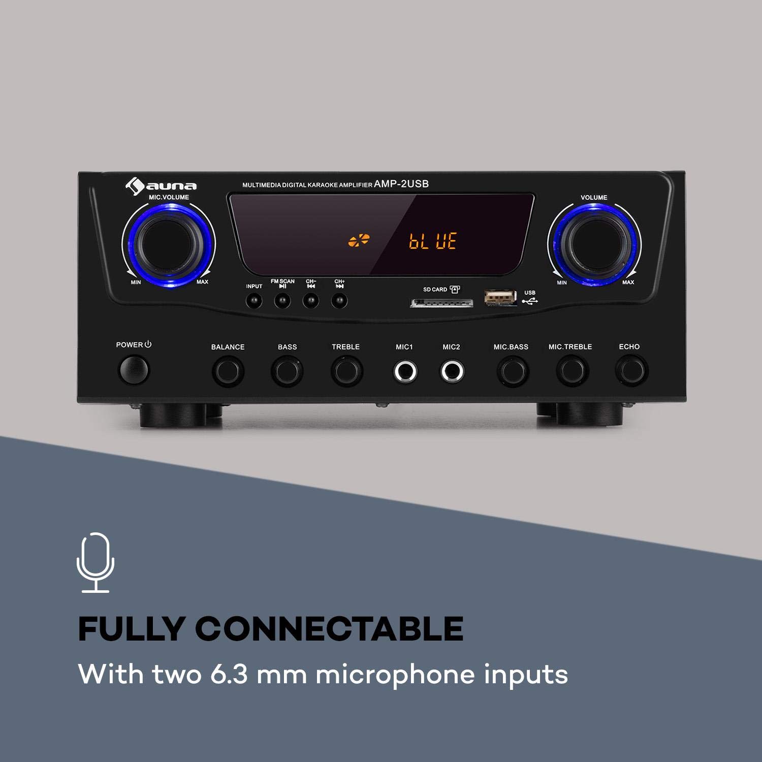 Buy AUNA Amp2 BT HiFi Amplifier 2 x 50 W RMS, Bluetooth, USB, 2 x