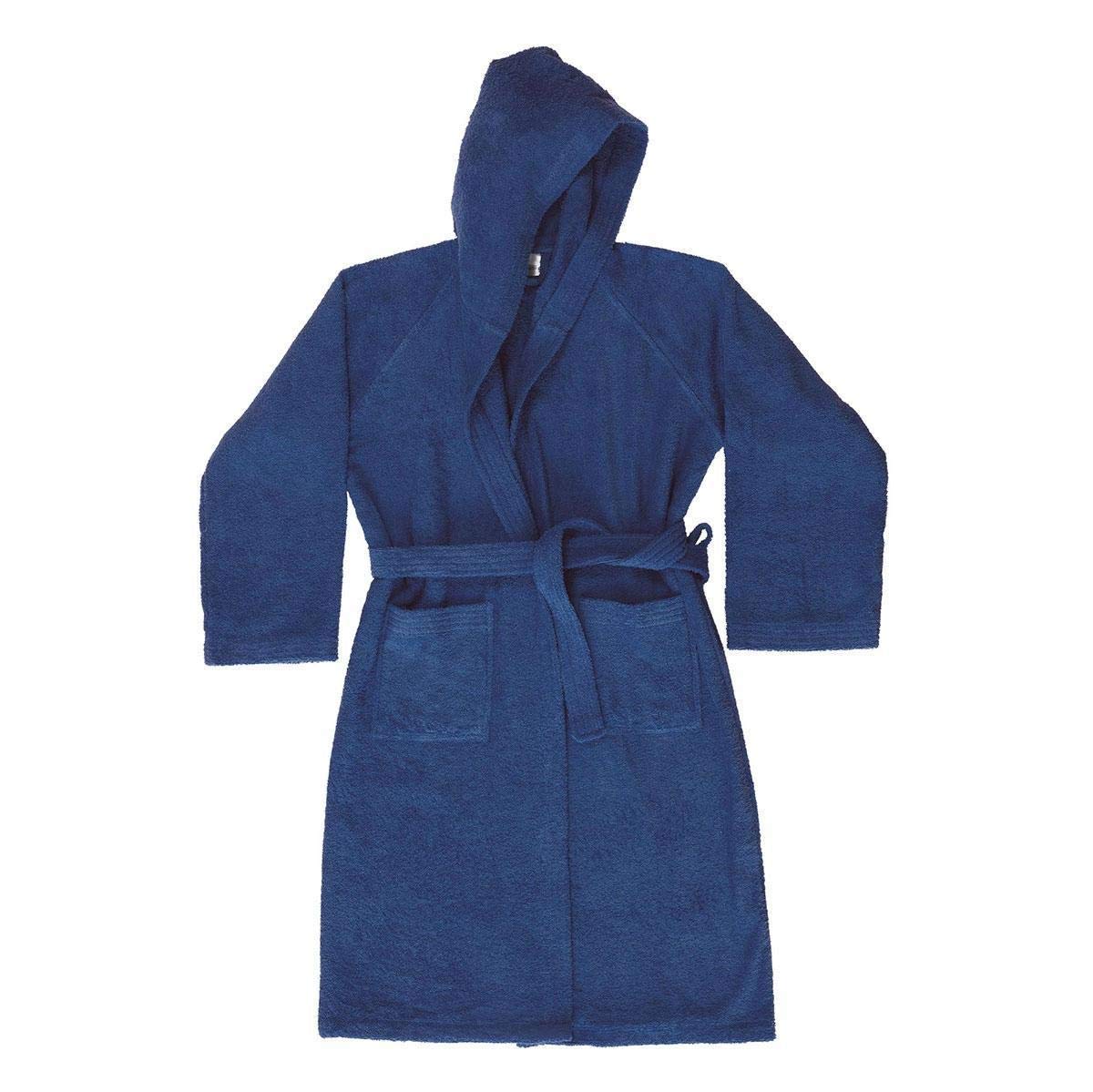 Bassetti de rizo con capucha albornoz Time- 1379 Azul Marino XL